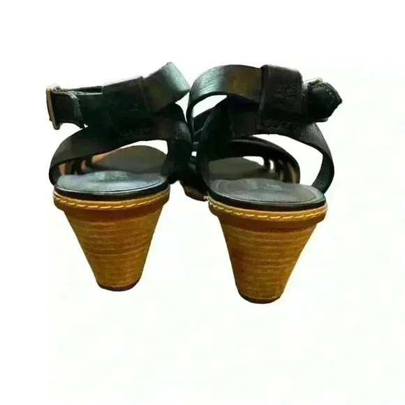 2/$30 Timberland Earthkeepers Woven Montvale Black Leather  Ankle Strap Sandals - Picture 9 of 10